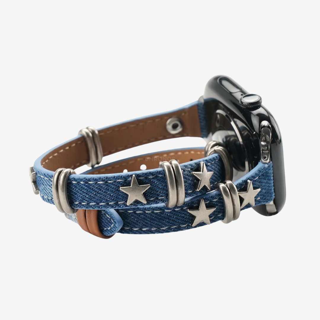 Starlight Rivet Leather Apple Watch Band - Watch Band