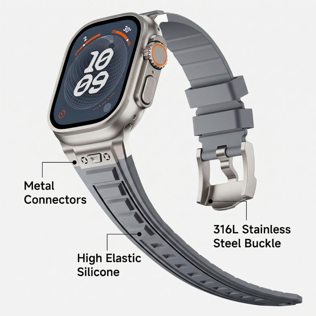 Tactical High Elastic Silicone Band for Apple Watch - Watch Band