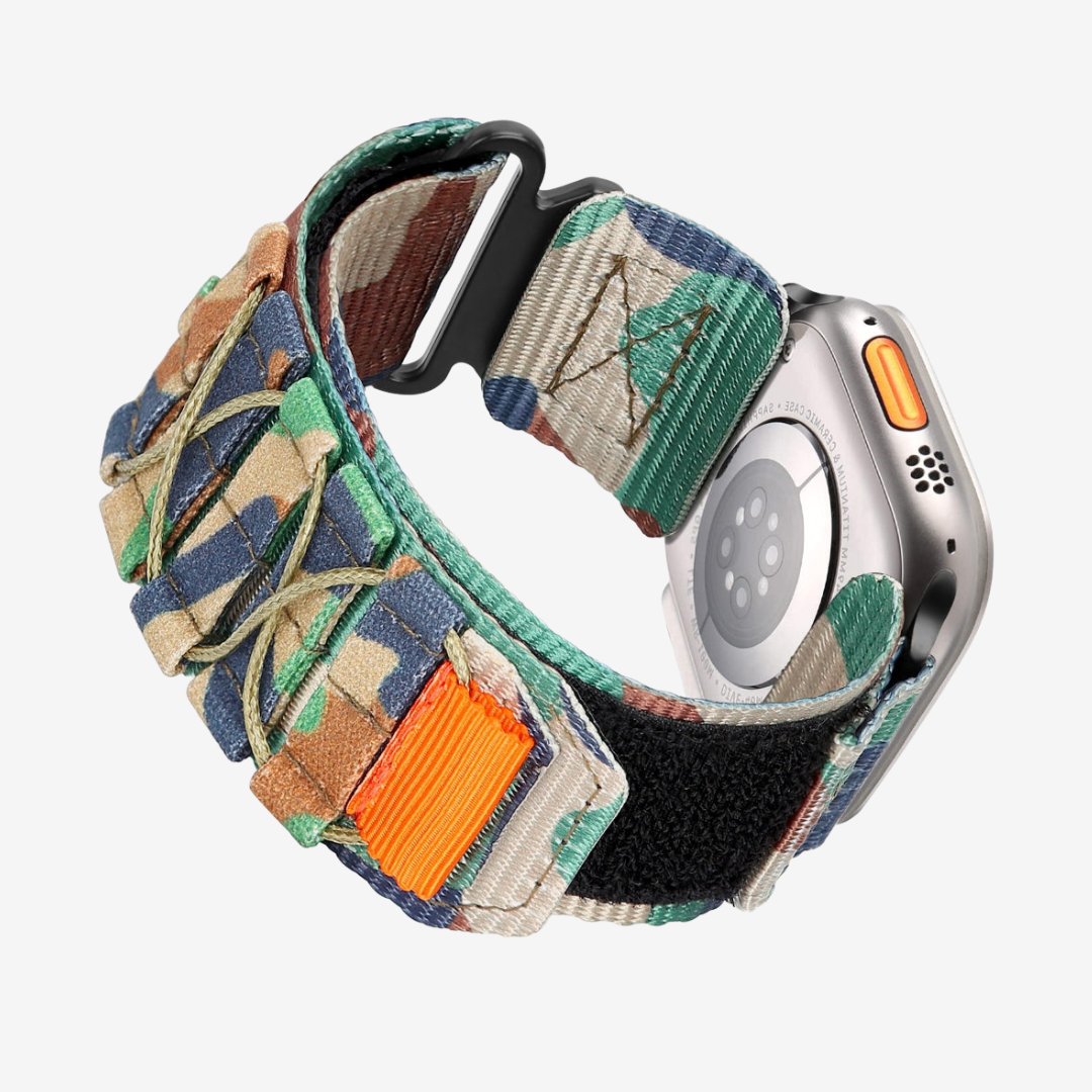 Tactical Nylon Band For Apple Watch - Jungle Camouflage / 40mm/41mm/42mm - Watch Band
