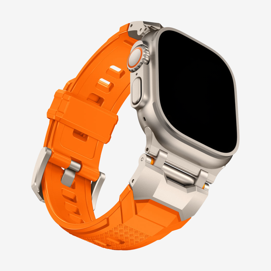 The Airfoil Band - Orange -Silver Adapter / 46mm/45mm/44mm - Watch Band