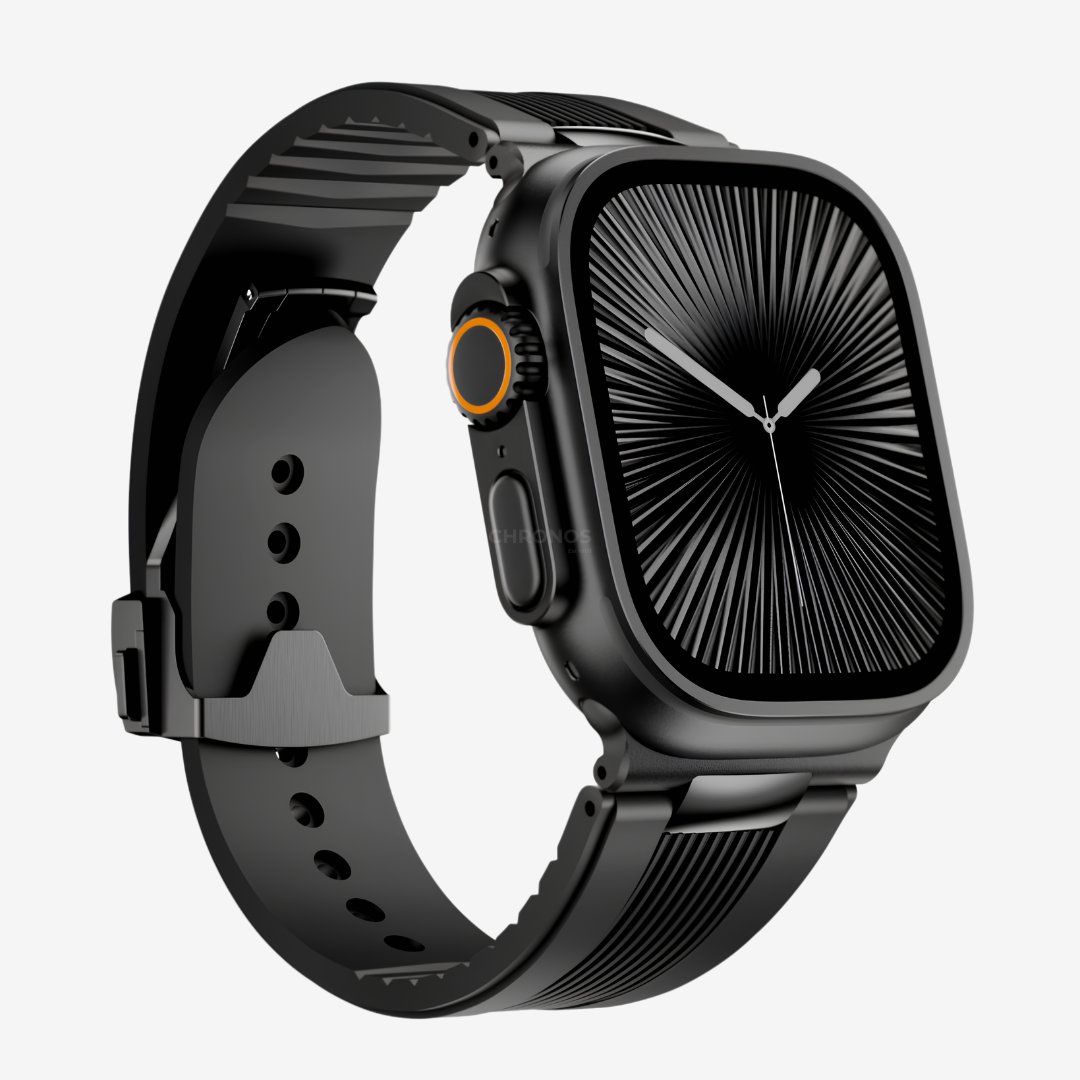 The Apex Ridge - Black-Black Buckle / 46mm/45mm/44mm - Watch Band