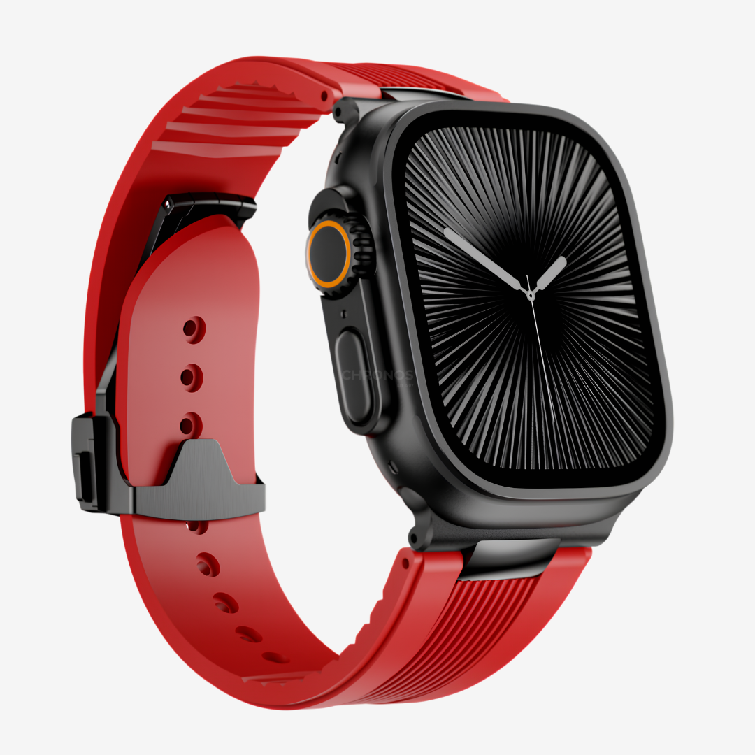 The Apex Ridge - Red-Black Buckle / 46mm/45mm/44mm - Watch Band
