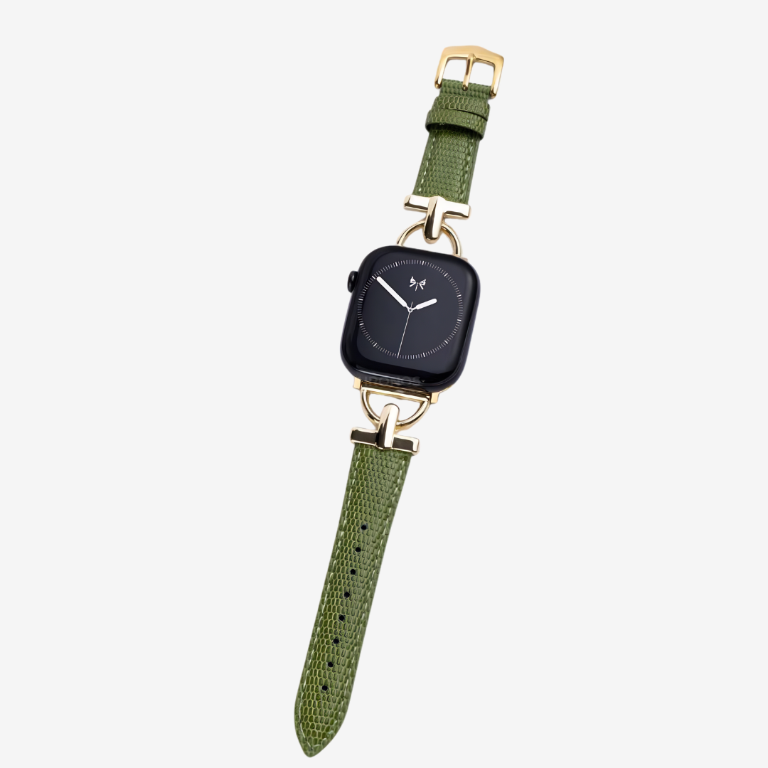 The Charmed Leather Strap - Green Gold / 42mm/41mm/40mm - Watch Band