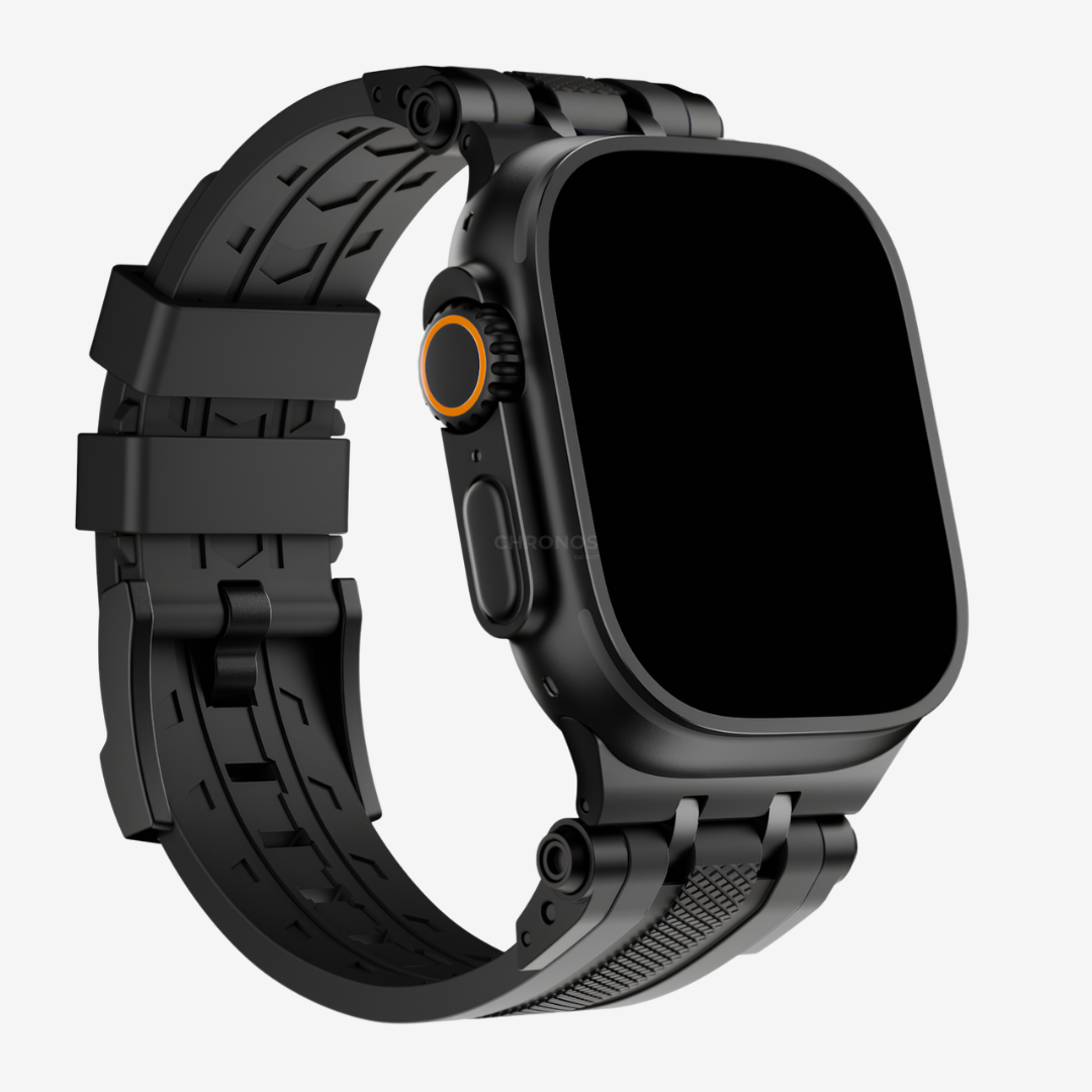 The Mobile Suit Band - Black Band-Black Adapter / 46mm/45mm/44mm - Watch Band