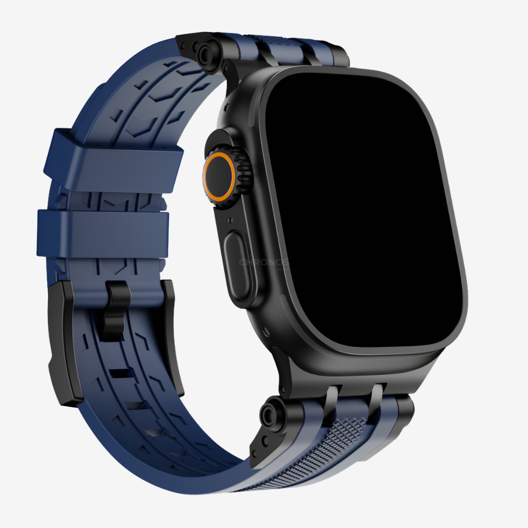 The Mobile Suit Band - Blue Band-Black Adapter / 46mm/45mm/44mm - Watch Band