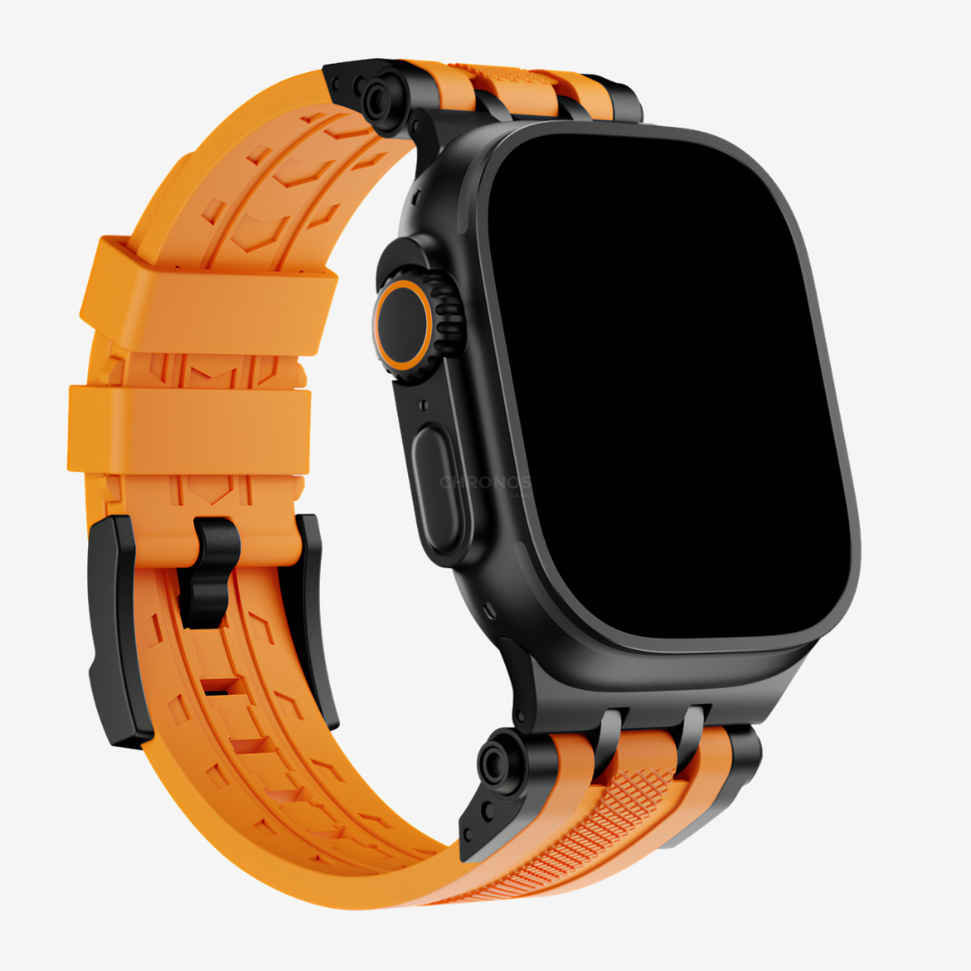 The Mobile Suit Band - Orange Band-Black Adapter / 46mm/45mm/44mm - Watch Band