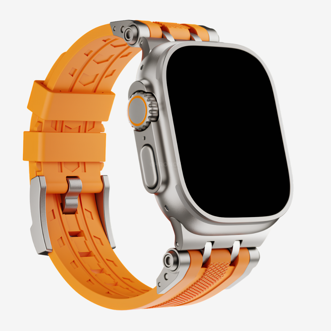 The Mobile Suit Band - Orange Band-Titanium Adapter / 46mm/45mm/44mm - Watch Band