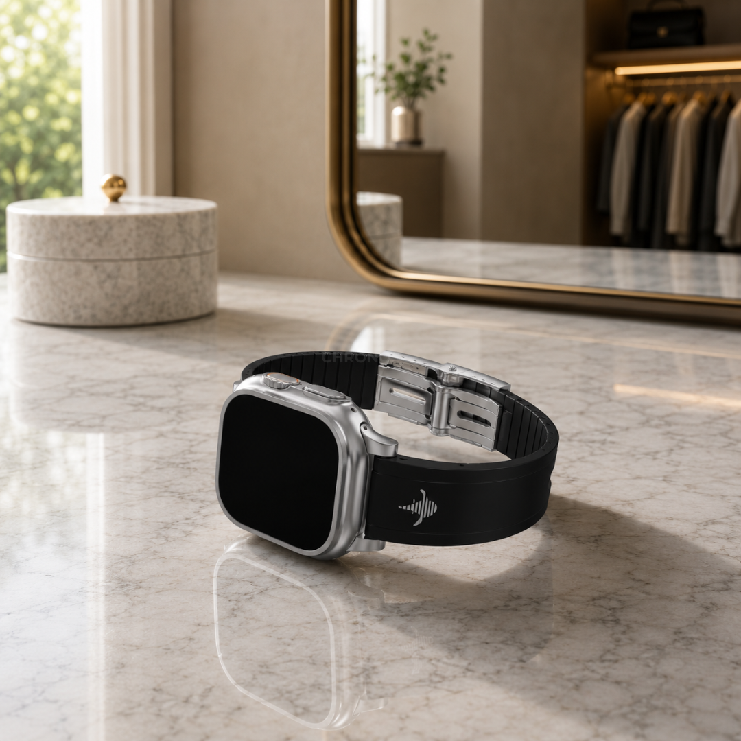 The Shark, Fine Watchmaking Grade FKM Apple Watch Band - Watch Band