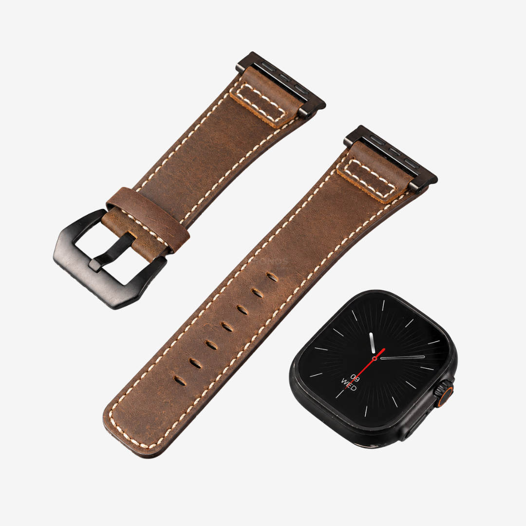 Ultra-Wide Armor Band for Apple Watch Ultra - Brown / Black / 46mm/45mm/44mm - Watch Band