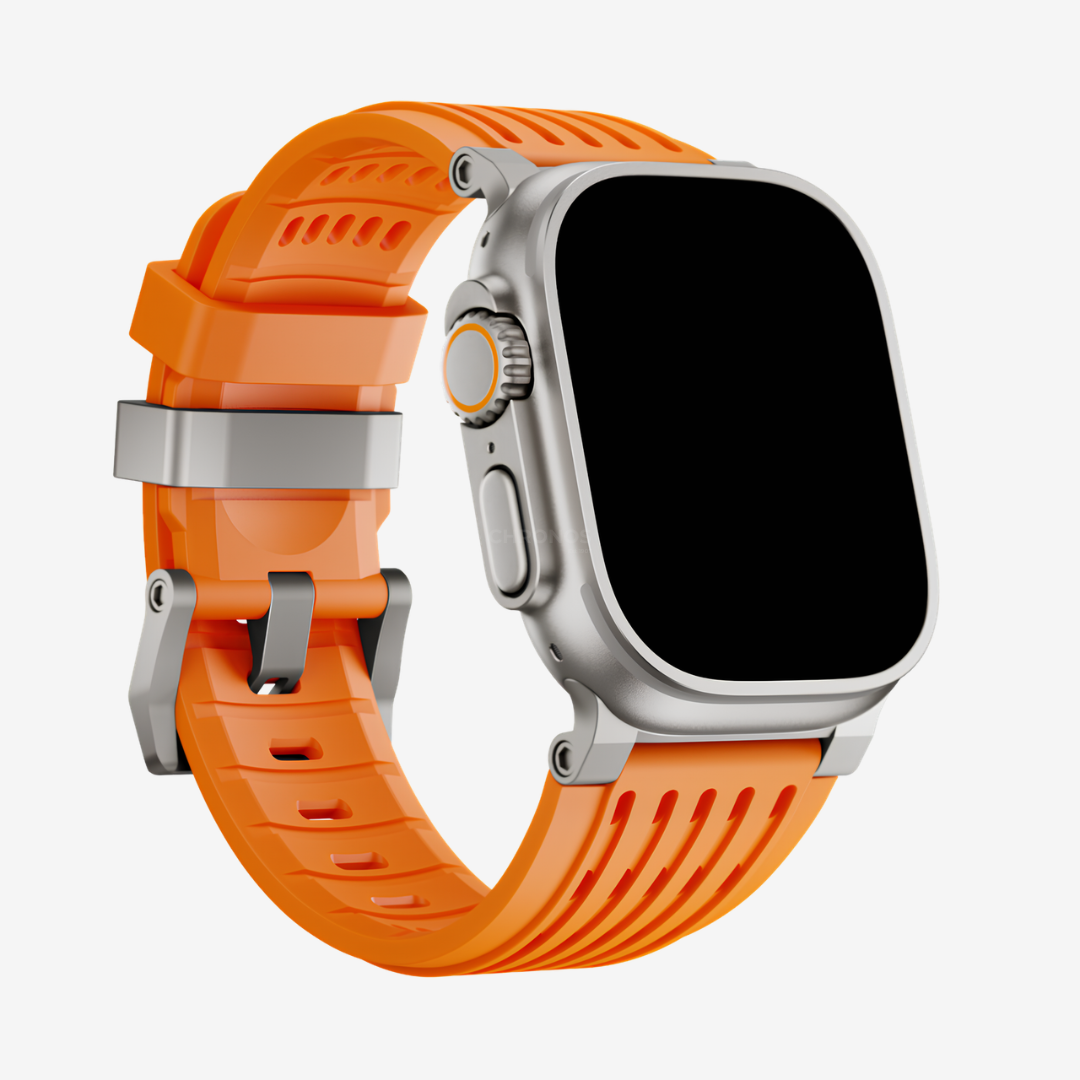 Ultra-Wide Ventilated Sport Band - Orange Silver / 46mm/45mm/44mm - Watch Band