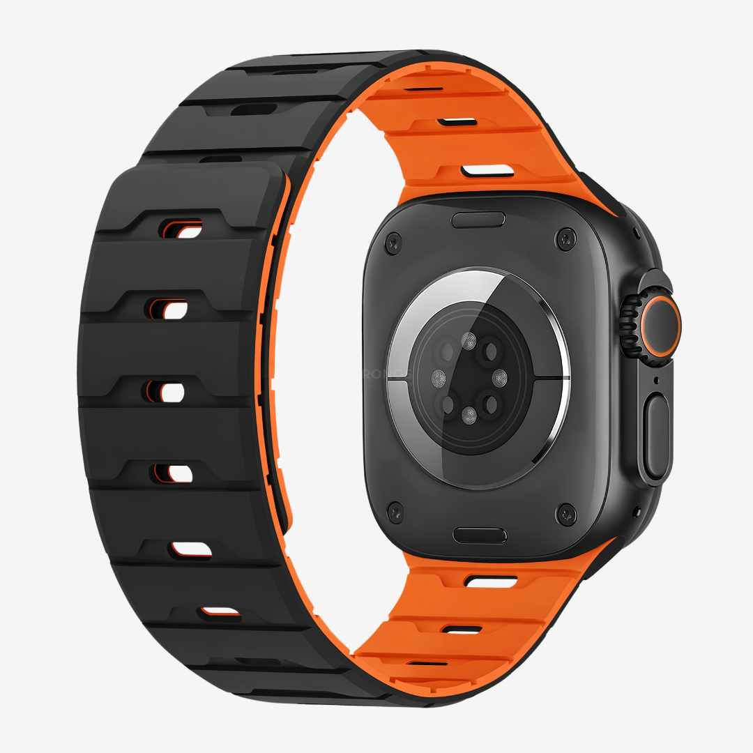 Ventilated Magnetic Band For Apple Watch - Black Orange / 42mm/41mm/40mm - Watch Band