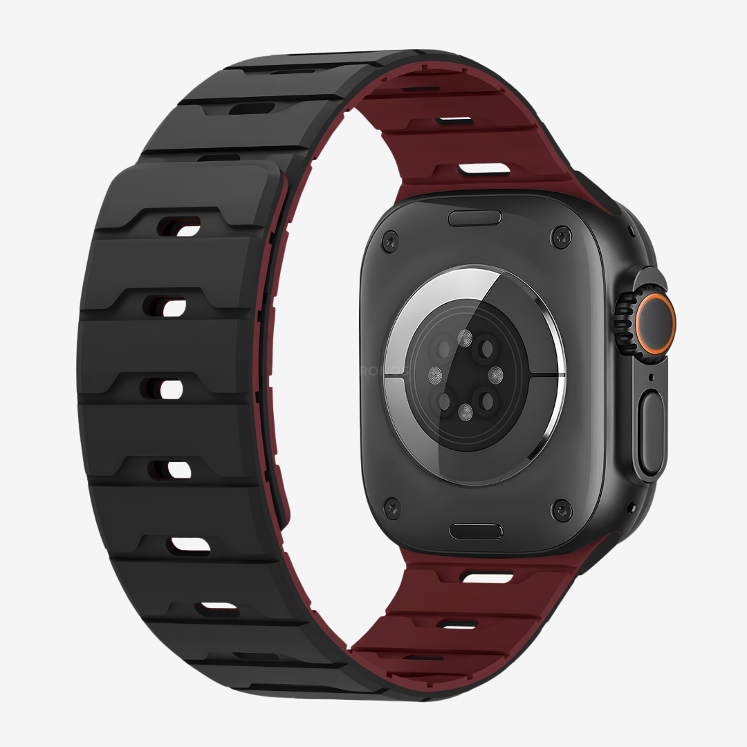 Ventilated Magnetic Band For Apple Watch - Black Red / 42mm/41mm/40mm - Watch Band