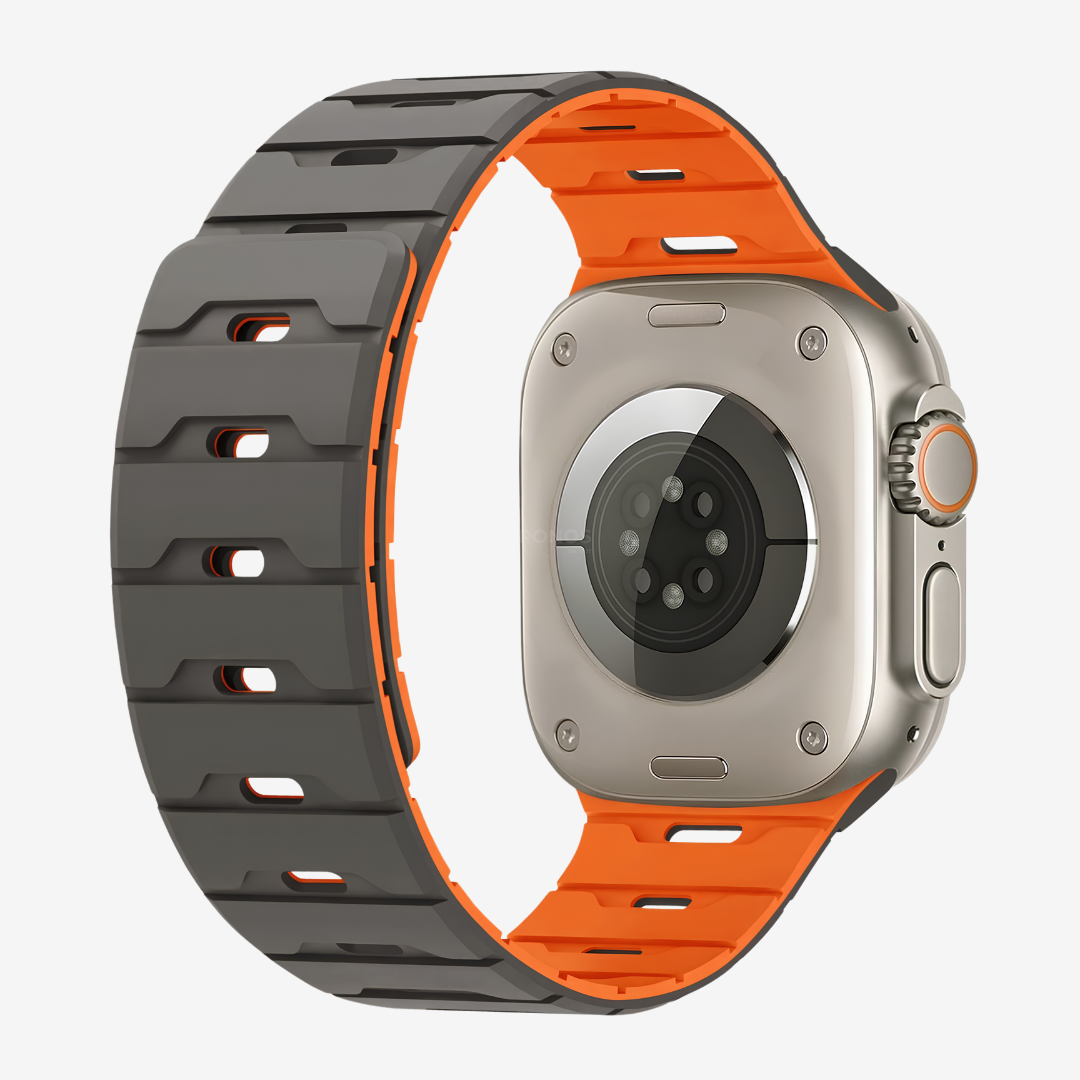 Ventilated Magnetic Band For Apple Watch - Gray Orange / 42mm/41mm/40mm - Watch Band