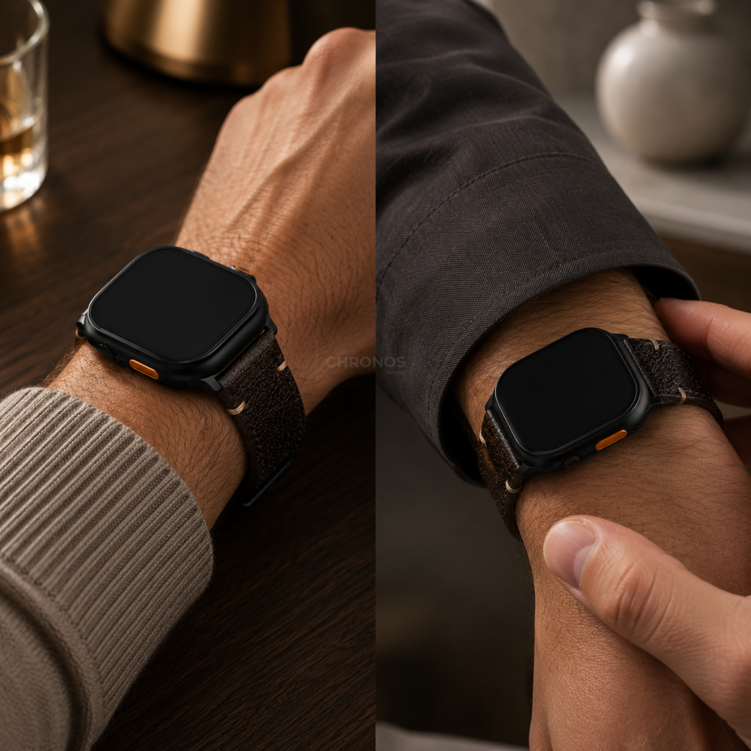 Vintage Horween Leather Strap For Apple Watch - Watch Band