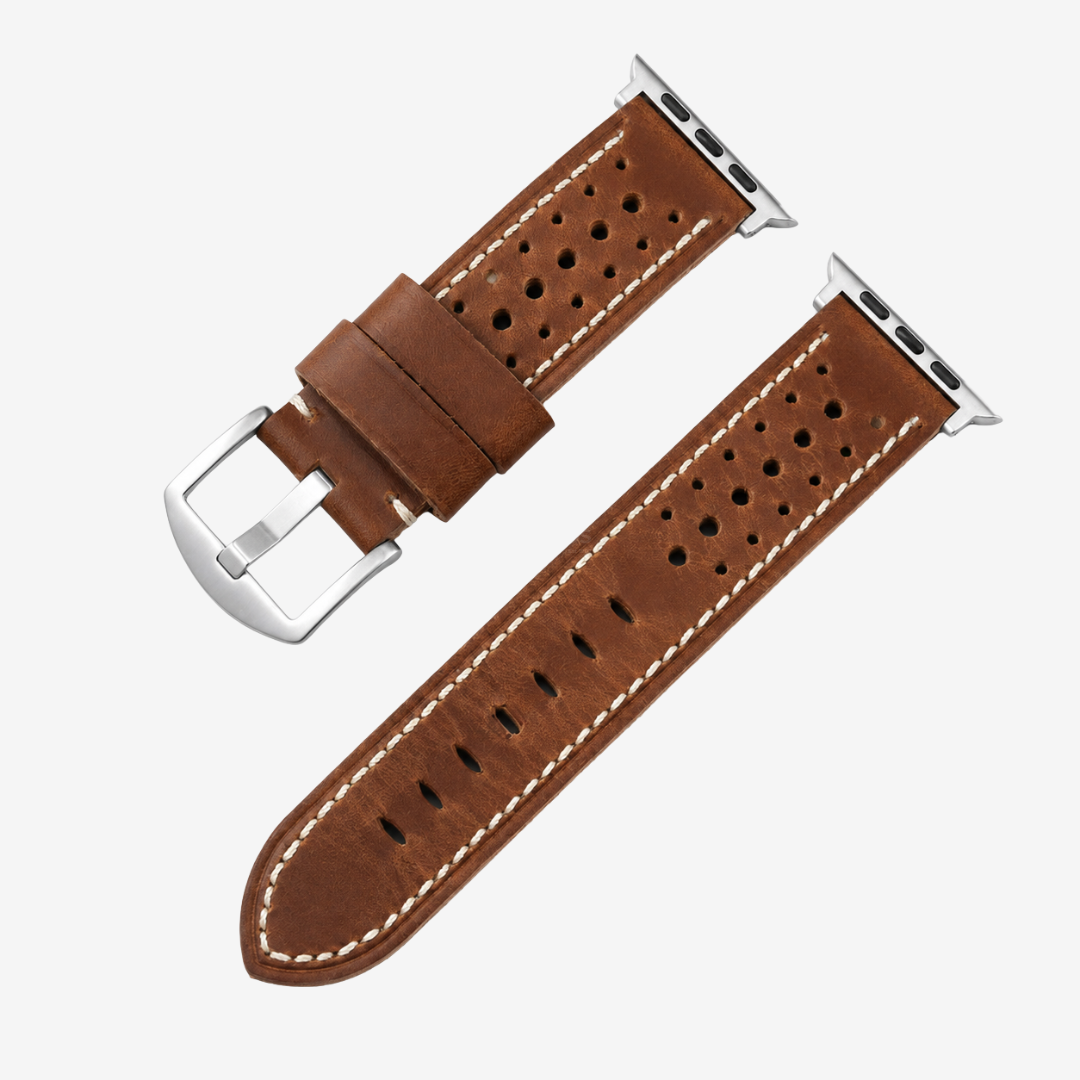Vintage Racing Leather Band For Apple Watch - Watch Band