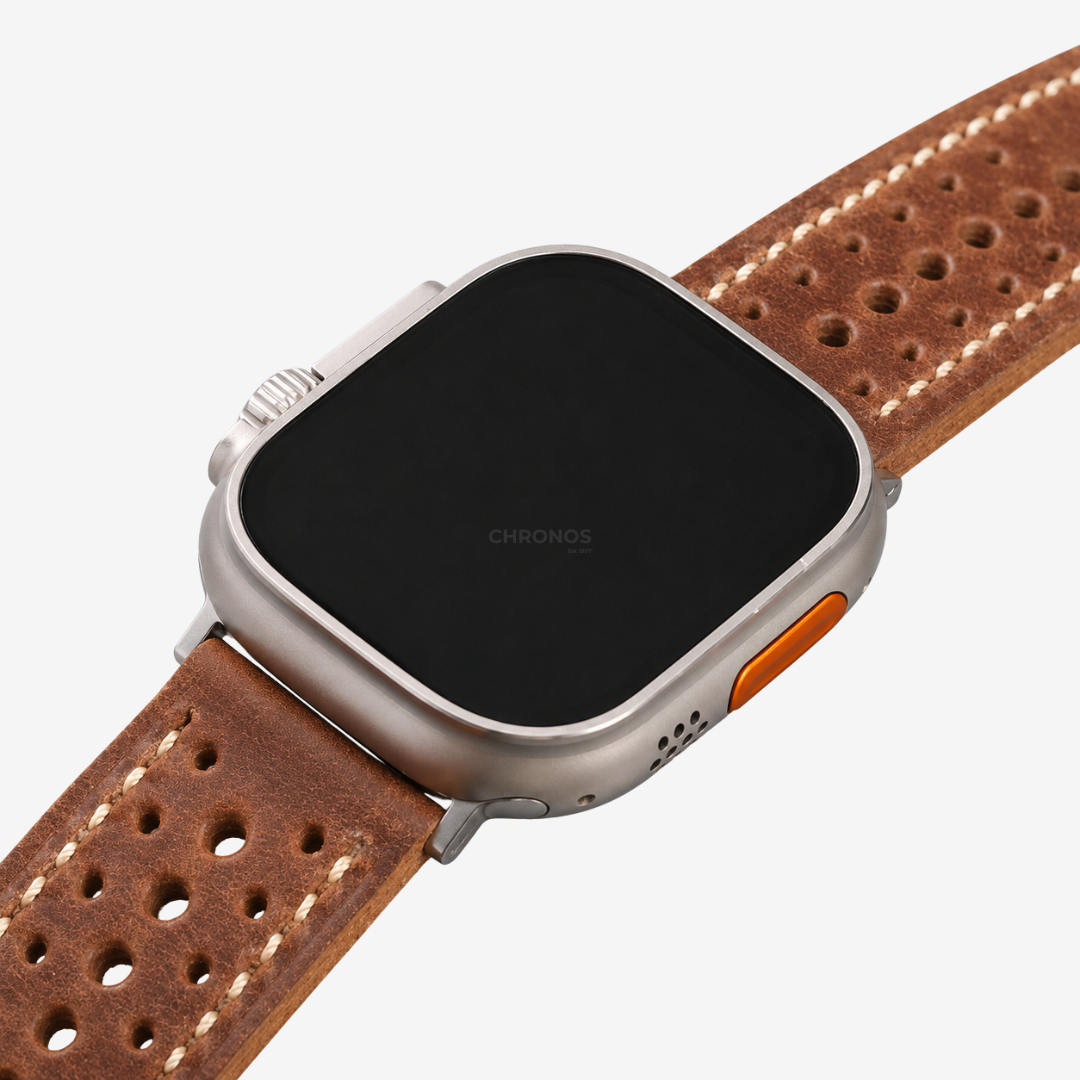 Vintage Racing Leather Band For Apple Watch - Watch Band