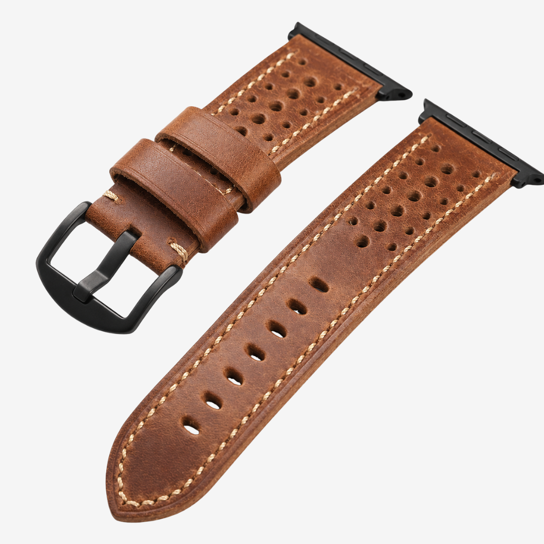 Vintage Racing Leather Band For Apple Watch - Watch Band