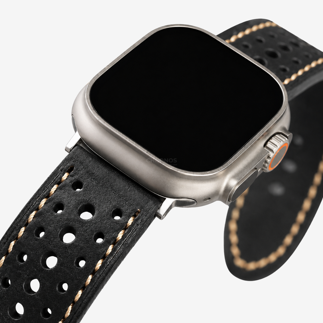 Vintage Racing Leather Band For Apple Watch - Watch Band