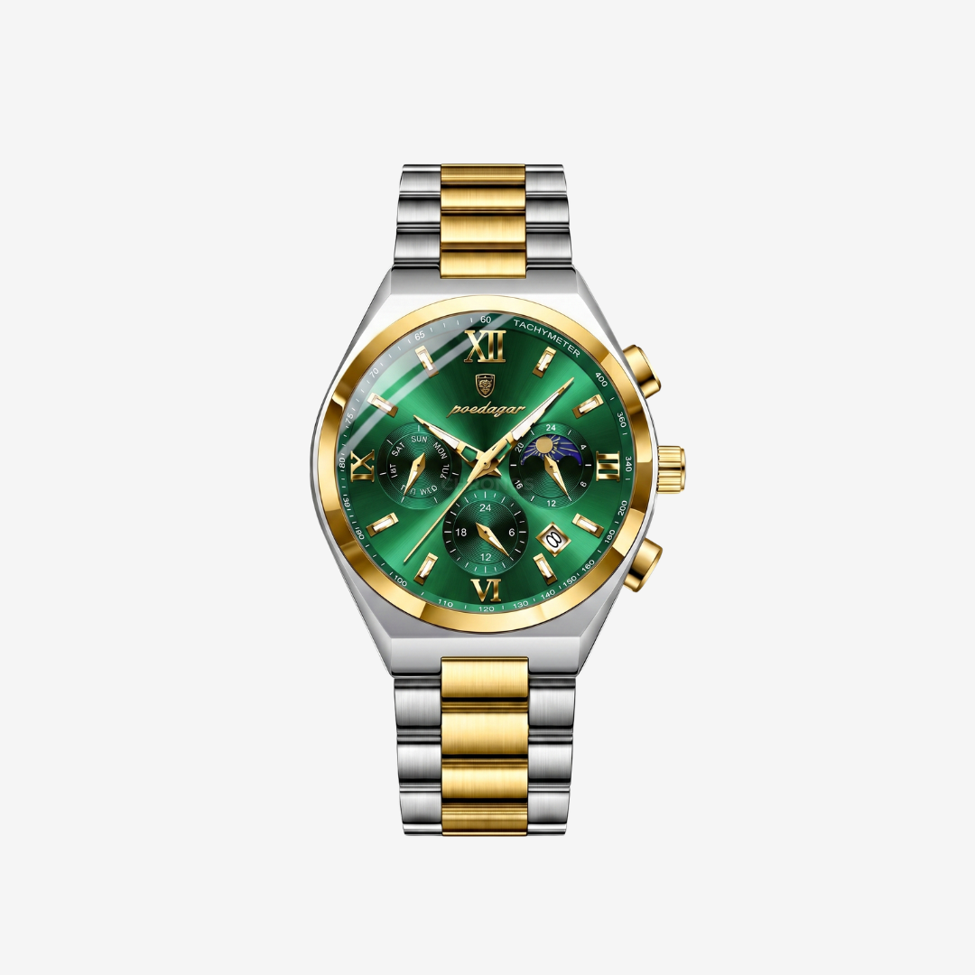 Watch – Ancona – 44mm - Silver Gold Green - Watch