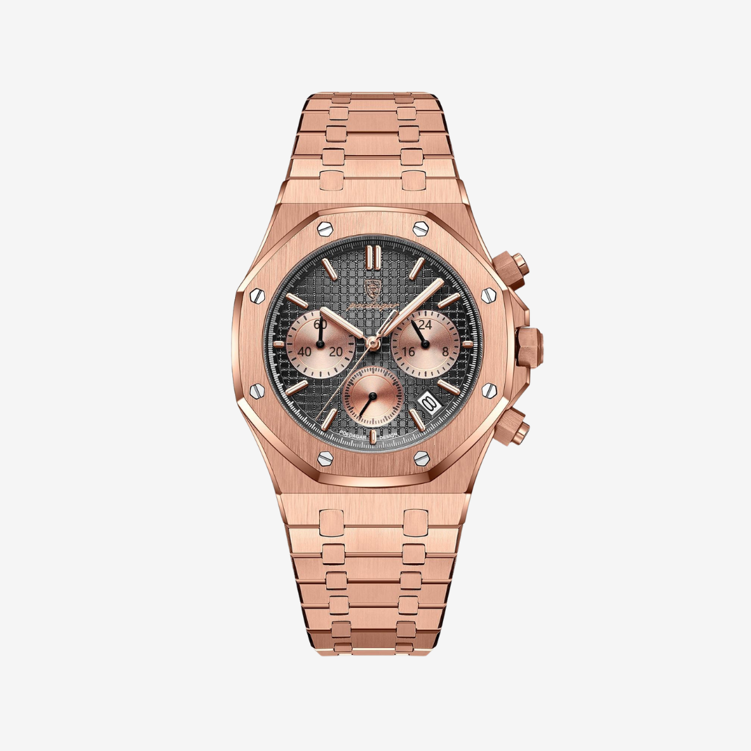 Watch – Aurelio – 42mm - Rose Gold Black - Watch
