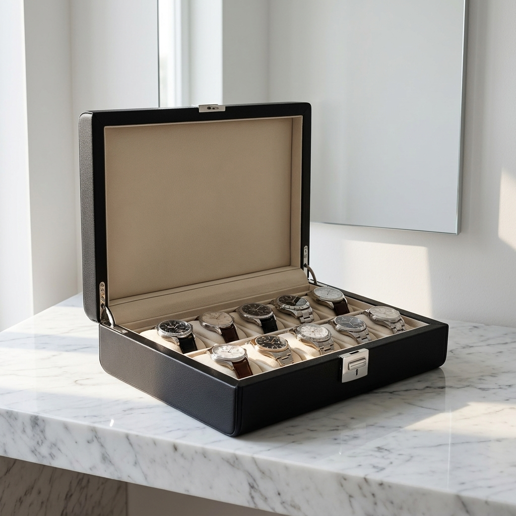 Watch Box – Atlantic Black 10 Slots - Watch Box