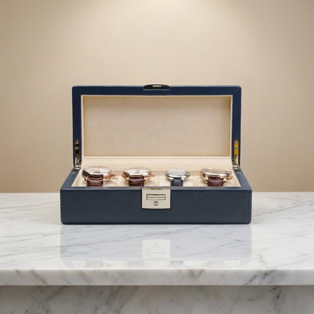 Watch Box – Atlantic Blue 4 Slots - Watch Box