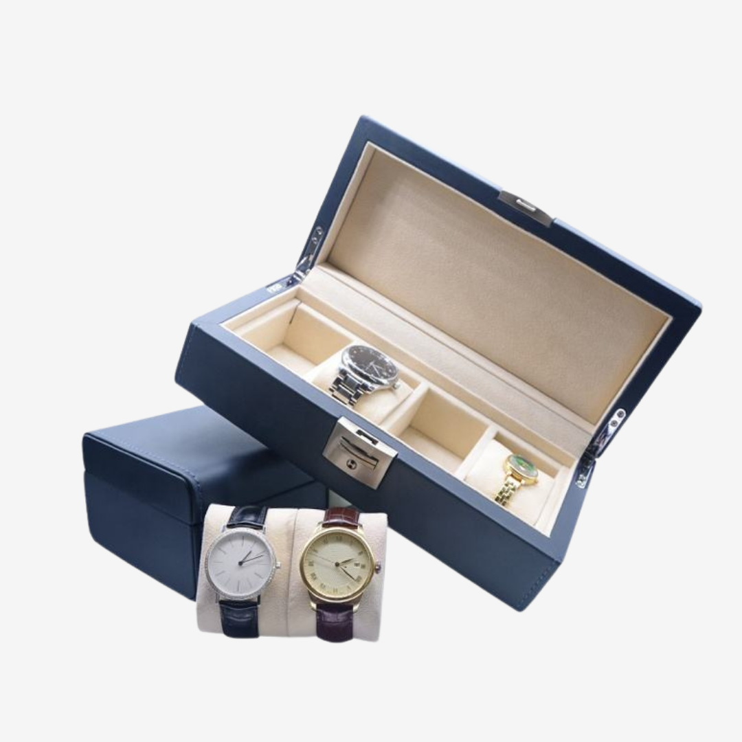 Watch Box – Atlantic Blue 4 Slots - Watch Box