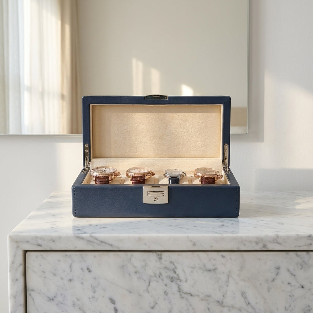 Watch Box – Atlantic Blue 4 Slots - Watch Box