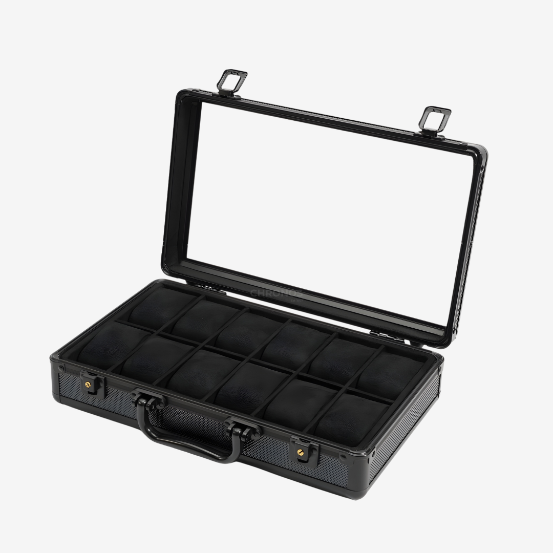 Watch Box – Black Business Case - 12 Slots - Watch Box