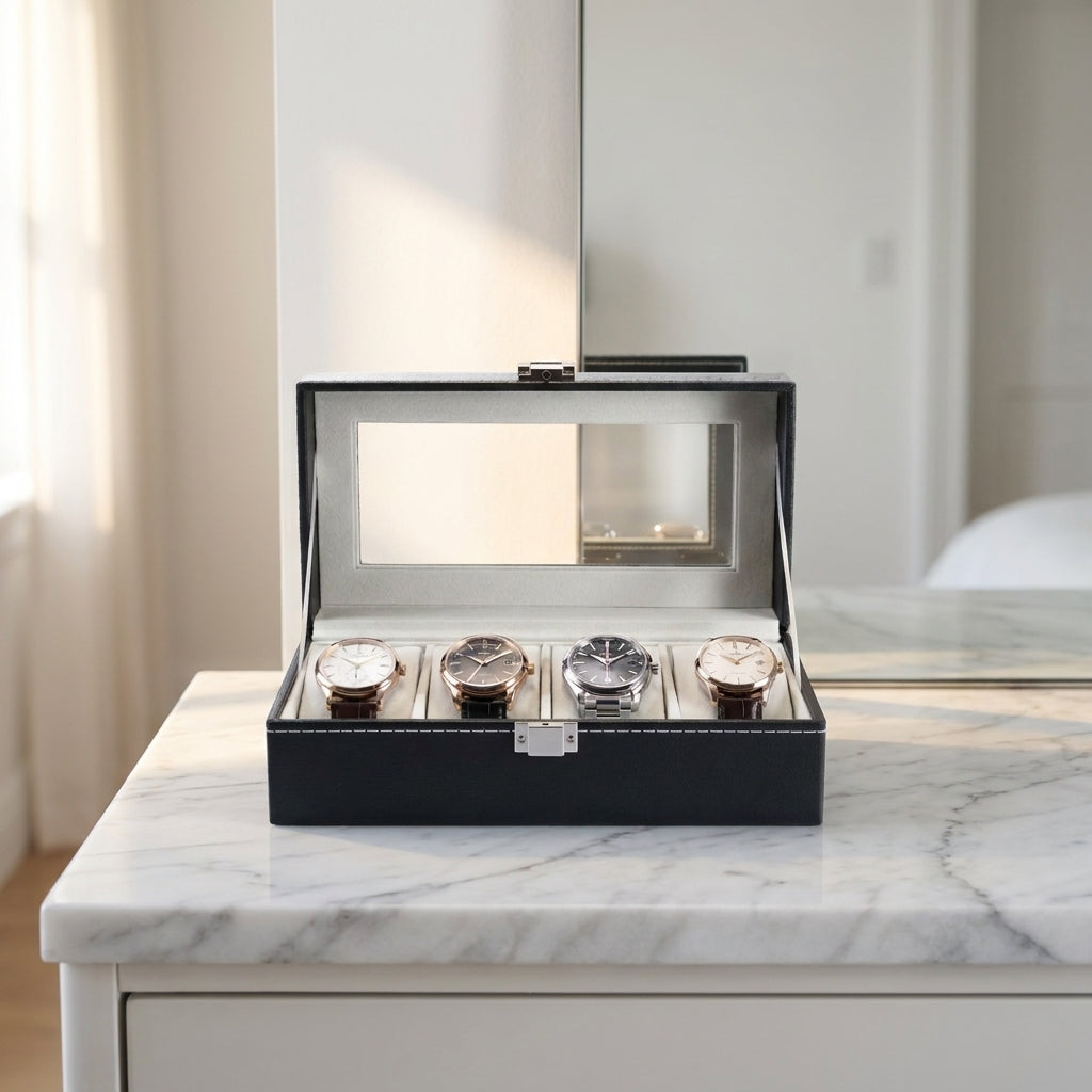 Watch Box – Black Reserve 4 Slots - Watch Box