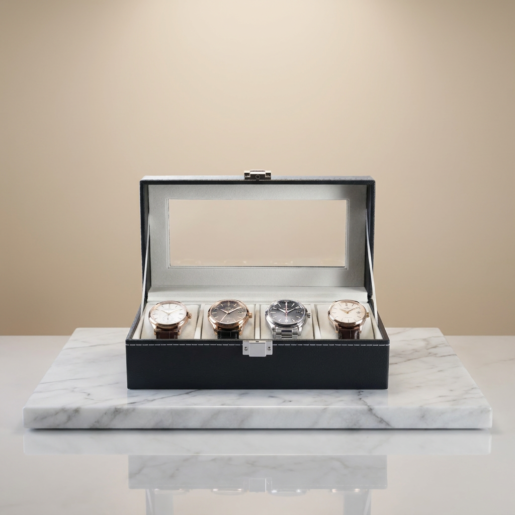 Watch Box – Black Reserve 4 Slots - Watch Box