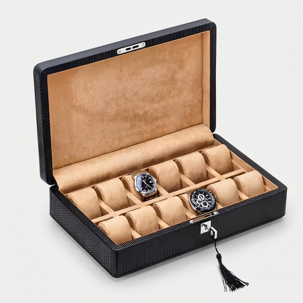 Watch Box – Carbon 12 Slots - Watch Box