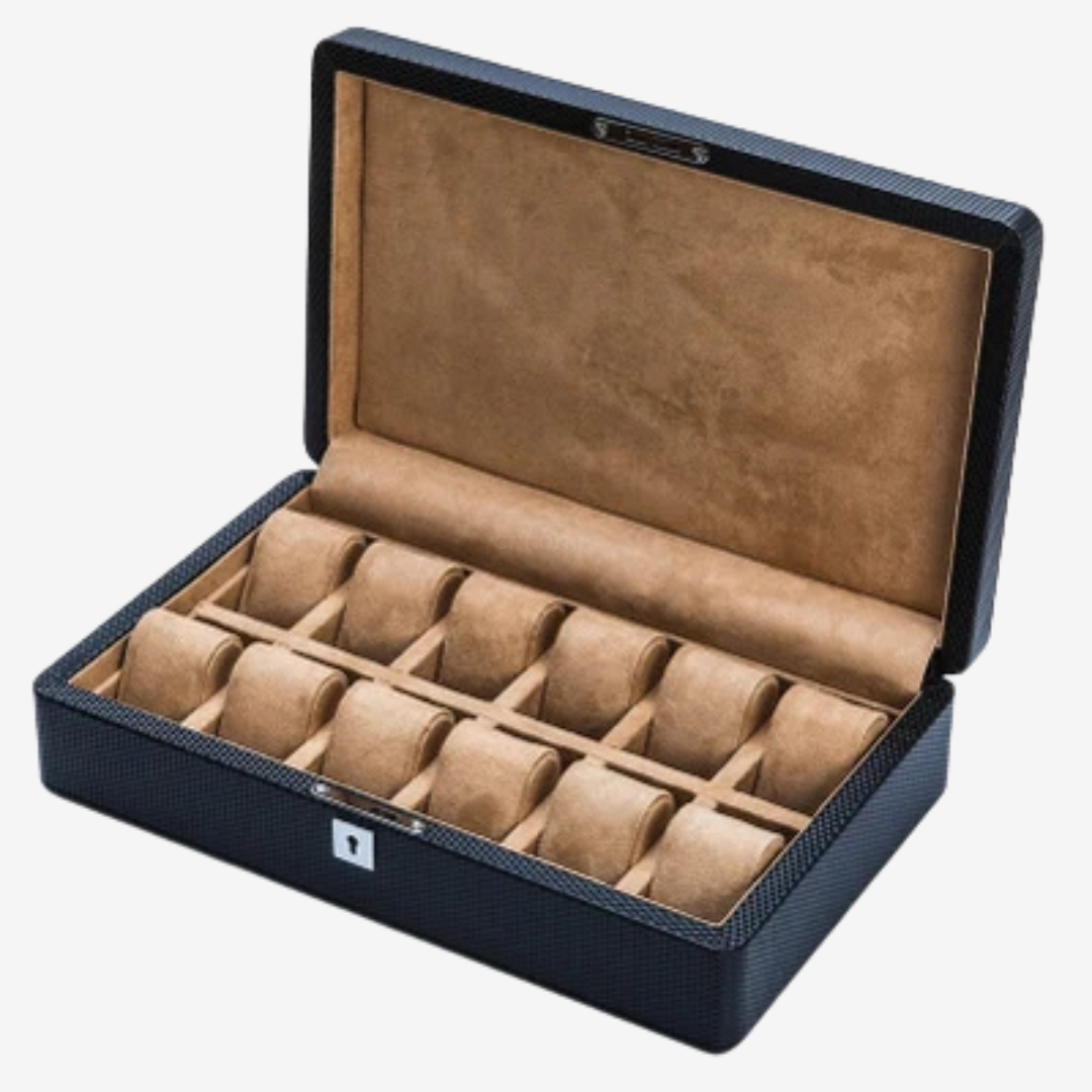 Watch Box - Carbon 12 Slots - Watch Box