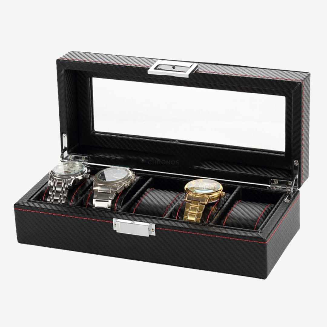 Watch Box - Carbon Fiber - 5 slots - Watch Box