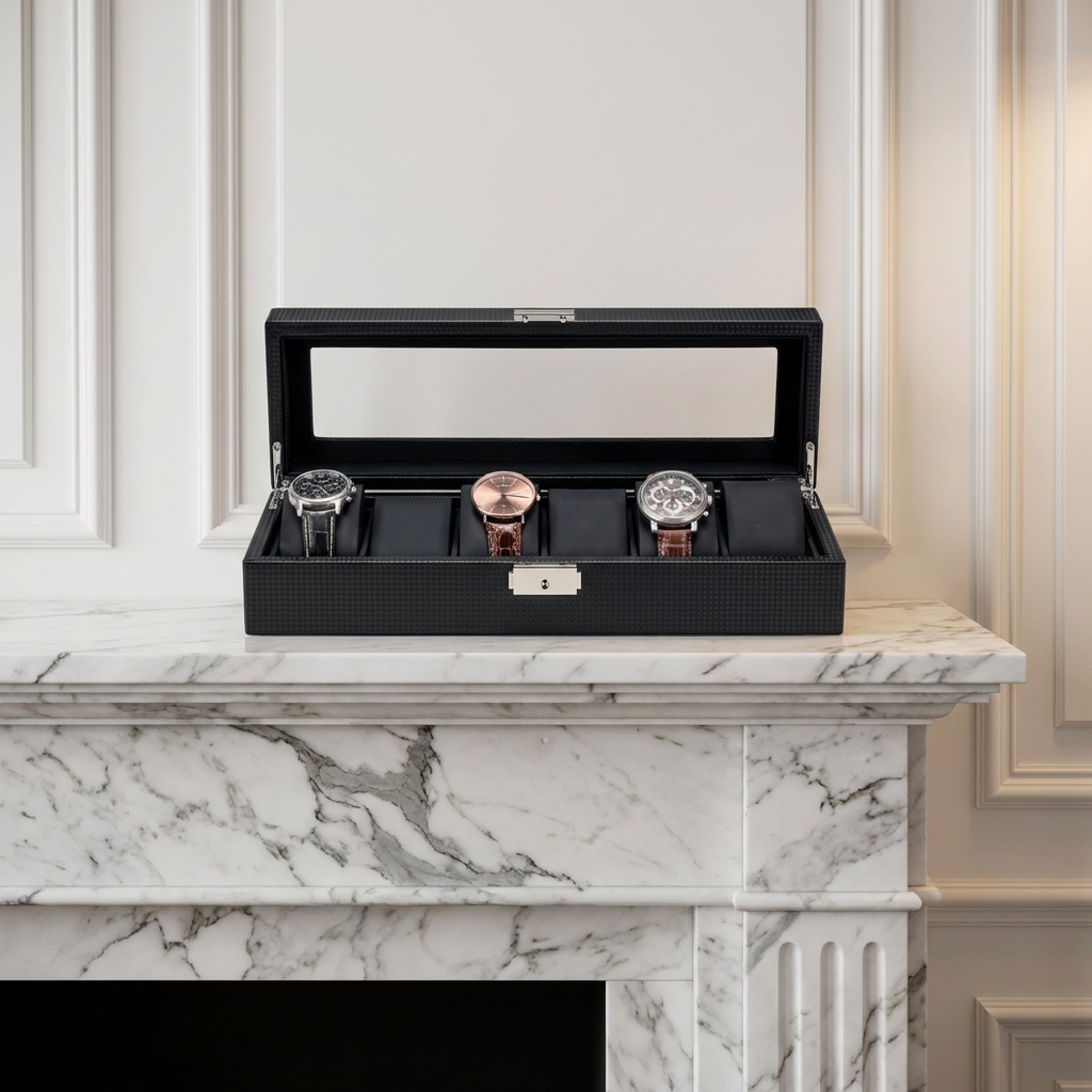Watch Box – Carbon First Class 6 Slots - Watch Box