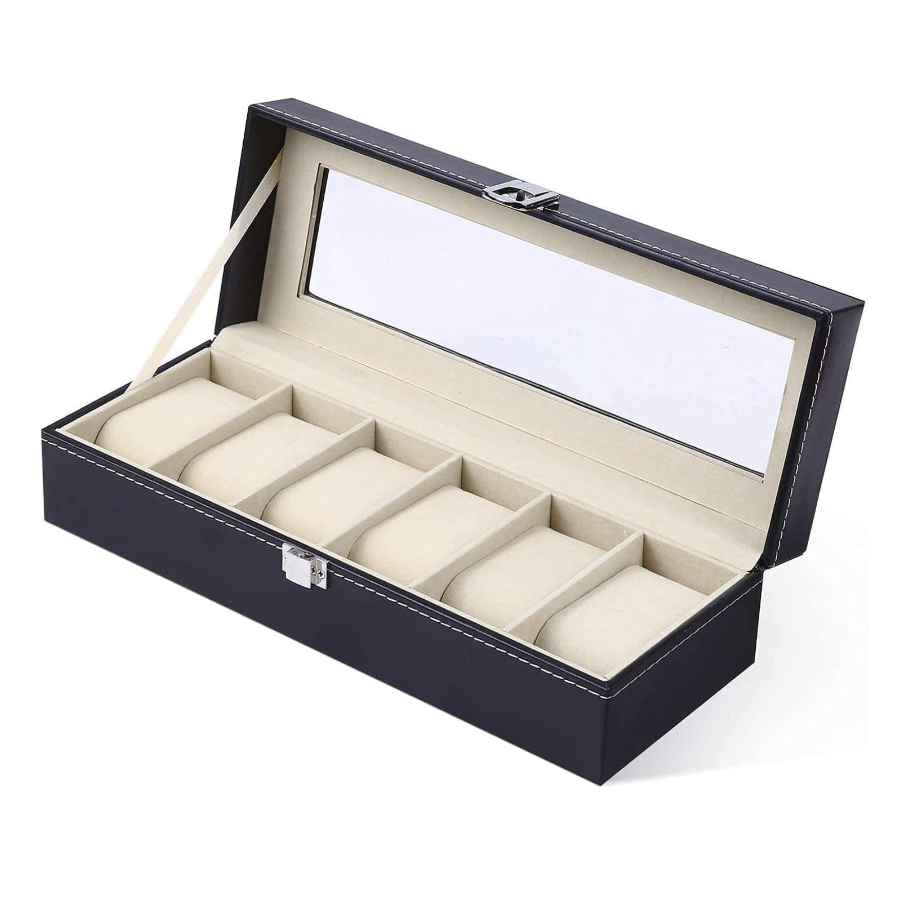 Watch Box – Classic Black 6 Slots - Watch Box