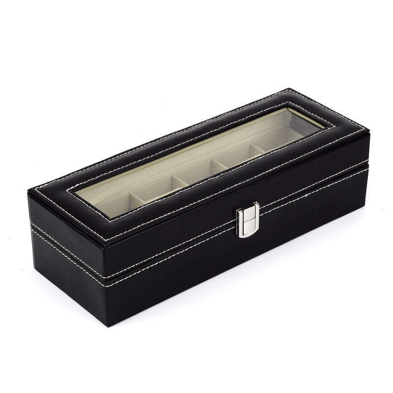 Watch Box – Classic Black 6 Slots - Watch Box