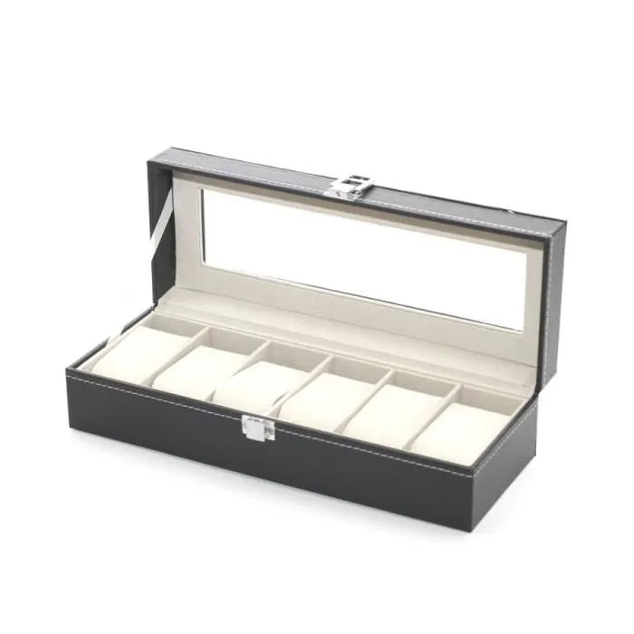 Watch Box - Classic Black - 6 slots - Watch Box