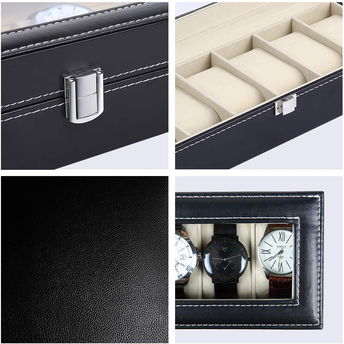 Watch Box – Classic Black 6 Slots - Watch Box