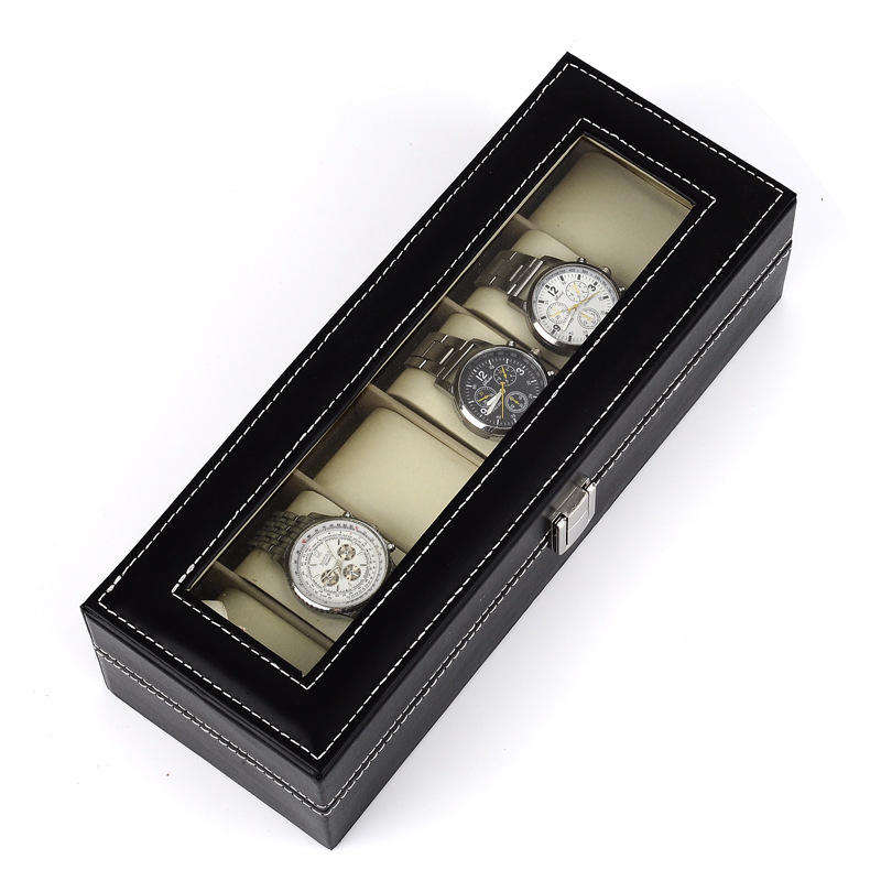 Watch Box – Classic Black 6 Slots - Watch Box