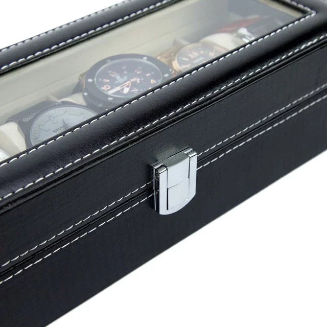 Watch Box – Classic Black 6 Slots - Watch Box