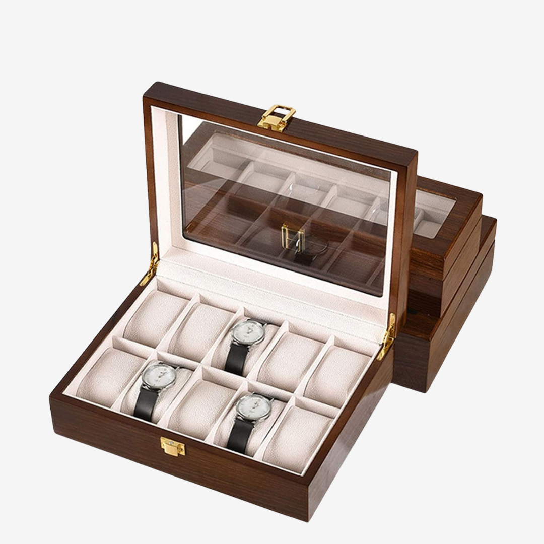 Watch Box - Classic Wood - 10 slots - Watch Box