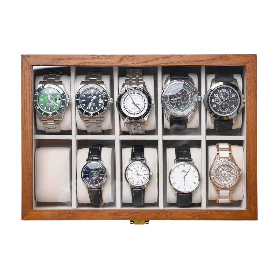 Watch Box – Classic Wood 10 Slots - Watch Box