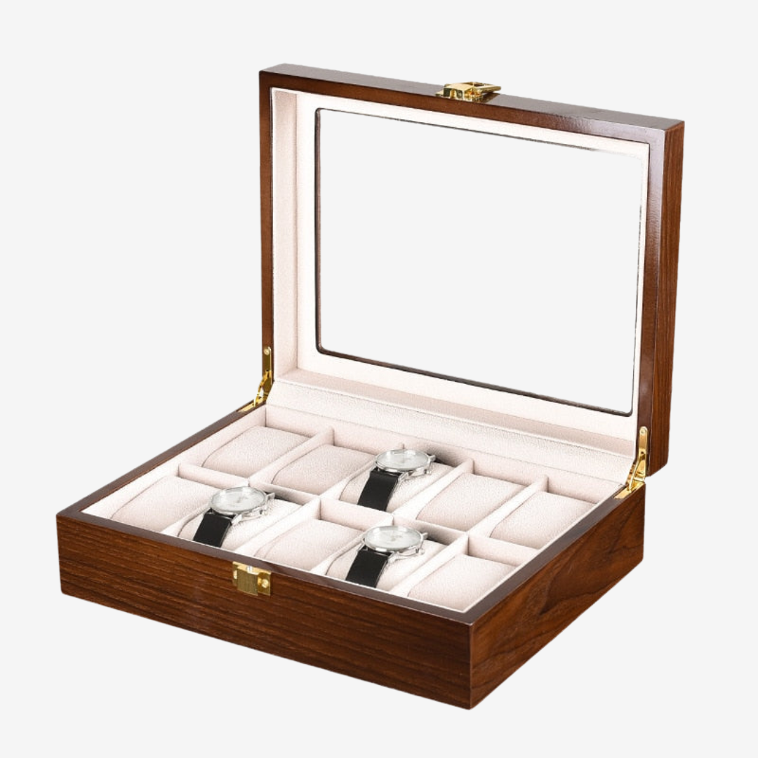 Watch Box - Classic Wood - 10 slots - Watch Box