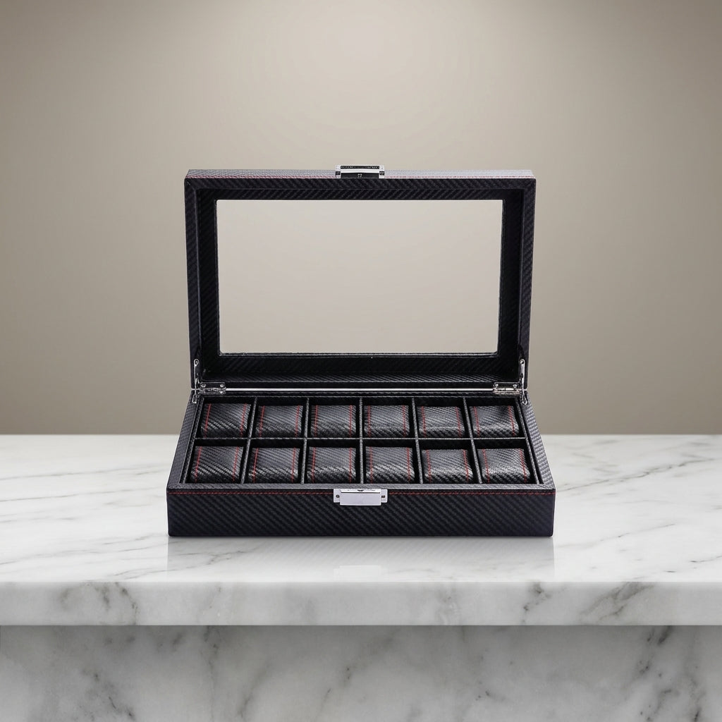 Watch Box – Deep Onyx 12 Slots - Watch Box