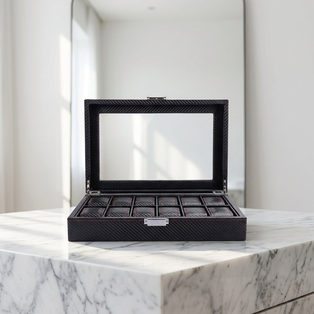 Watch Box – Deep Onyx 12 Slots - Watch Box