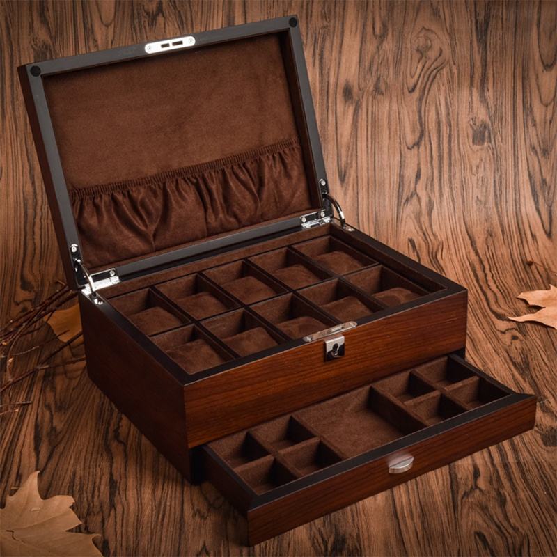 Watch Box – Elite Wood Drawer 10 Slots - Watch Box