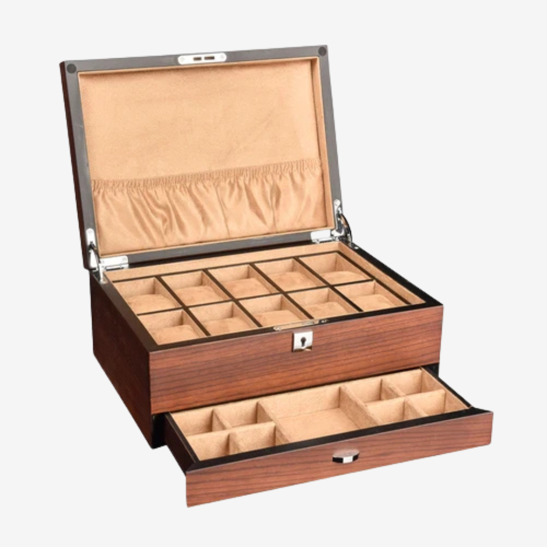 Watch Box - Wood Drawer 10 slots
