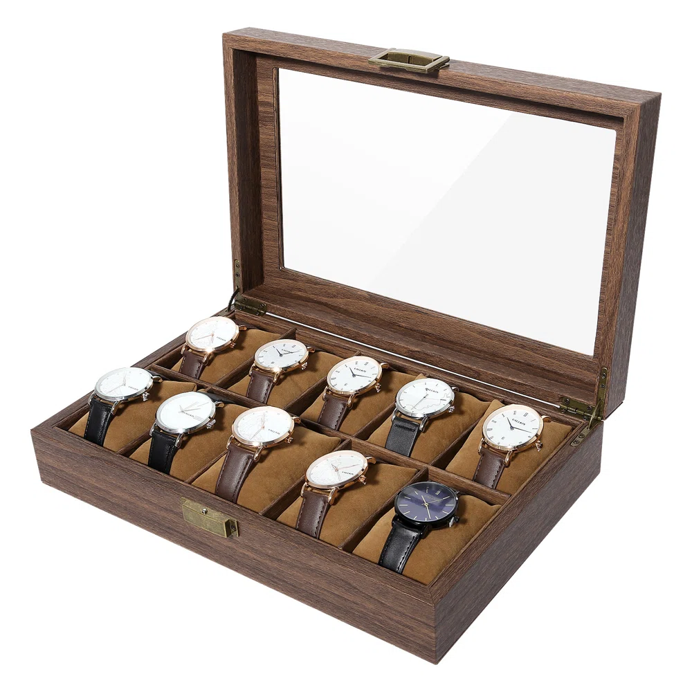Watch Box – Generous Oak 10 Slots - Watch Box