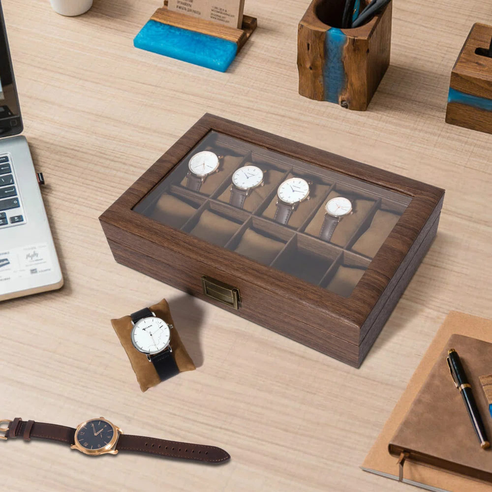 Watch Box – Generous Oak 10 Slots - Watch Box